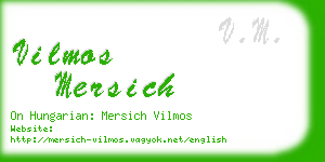 vilmos mersich business card